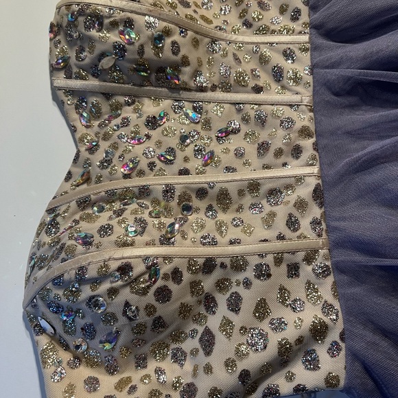 Used NIGHT by Teeze Me Purple Tulle and Cream Sequin and sparkle Formal Dress - Picture 6 of 11